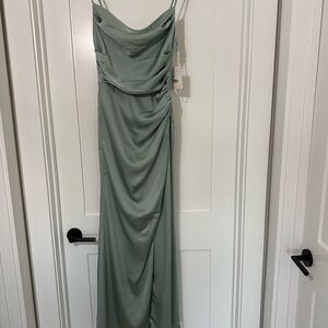 Birdy Grey Lydia Matte Sage Full Length Gown